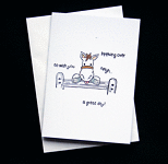 Peeking Over Horse - Handcrafted (Blank) Card - dr16-0061